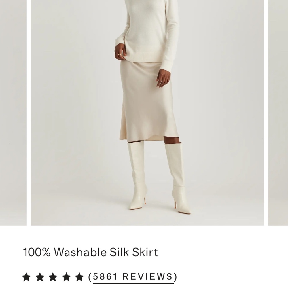 Quince 100% Washable Silk Skirt, size Medium